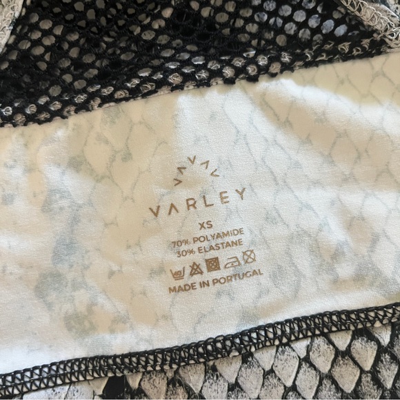 Varley Gray Snakeskin Print Fishnet Sports Bra XS - Picture 4 of 4